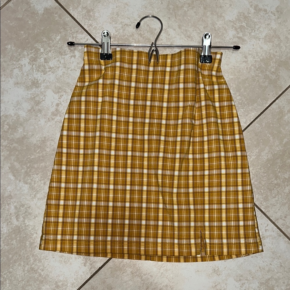 Topshop Yellow Mini Skirt